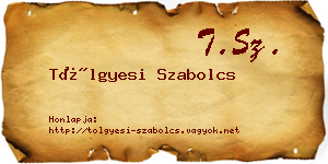 Tölgyesi Szabolcs névjegykártya
